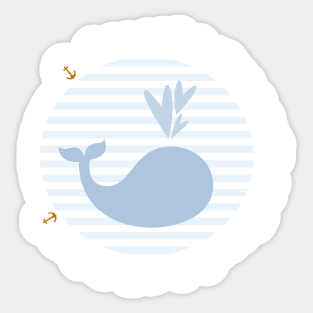 a whale in love Sticker